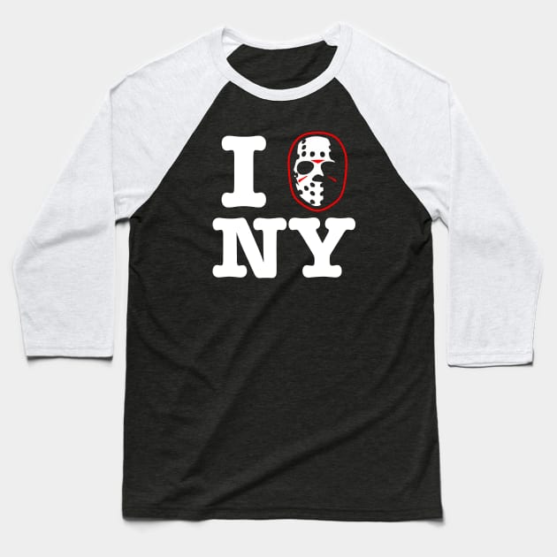 I hockey mask New York! Baseball T-Shirt by GodsBurden